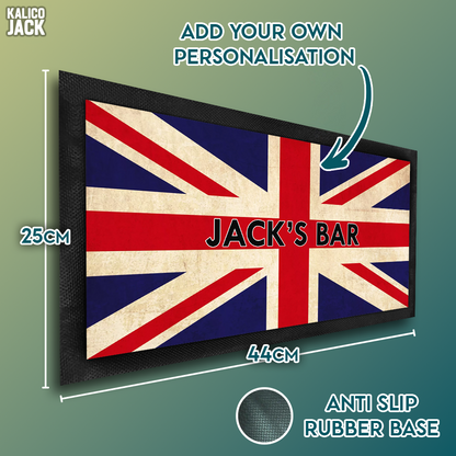 Personalised Union Jack Bar Mat