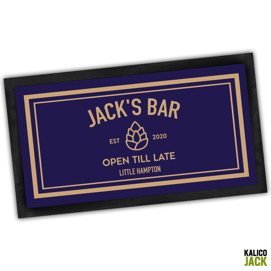 Personalised Pine Cone Bar Mat