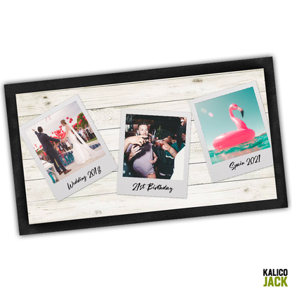 Personalised Polaroid Bar Mat