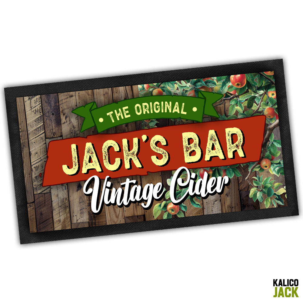 Personalised Vintage Cider Bar Mat