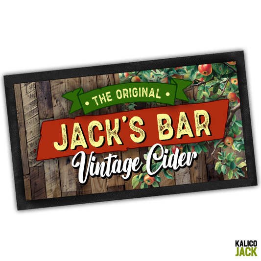 Personalised Vintage Cider Bar Mat
