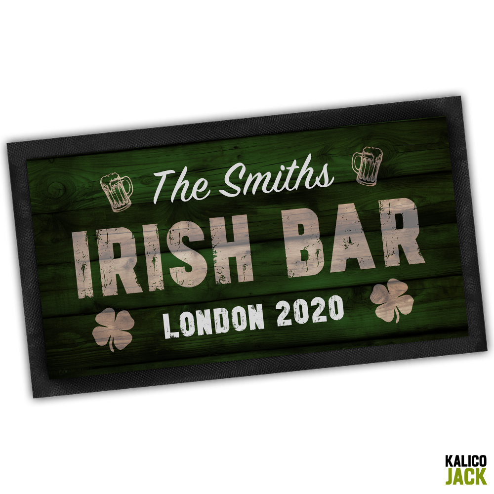 Personalised Irish Pub Bar Mat