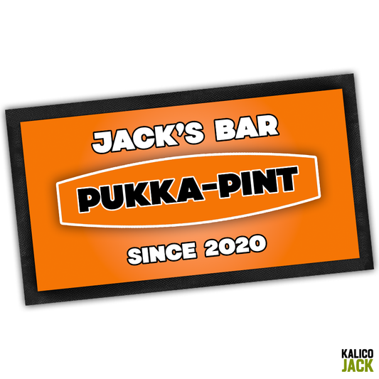 Personalised Pukka Pint Bar Mat