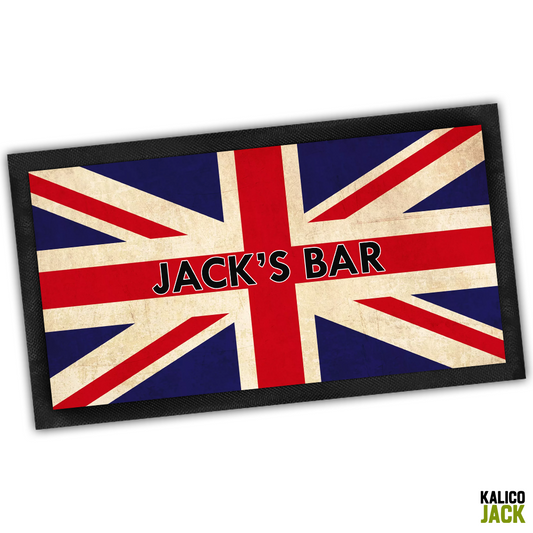 Personalised Union Jack Bar Mat