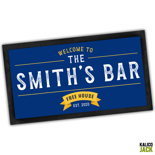 Personalised Welcome to Bar Mat