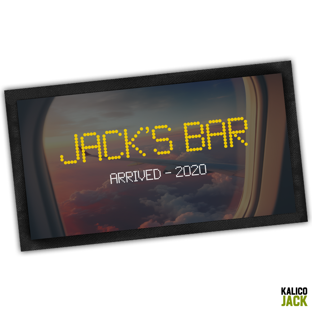 Personalised Airplane Window Bar Mat