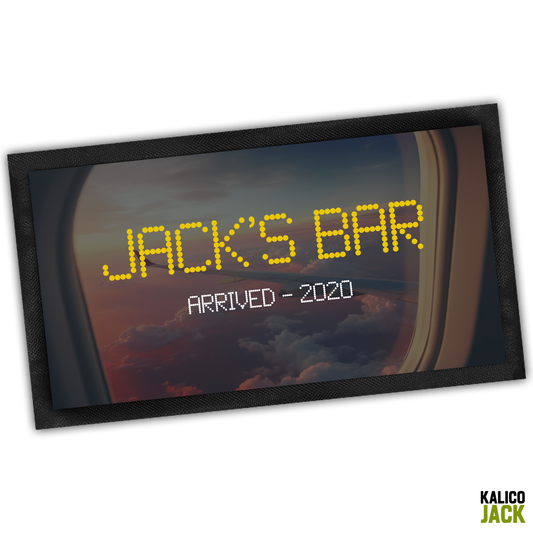 Personalised Airplane Window Bar Mat