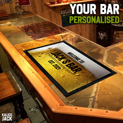 Personalised Lager Bar Mat