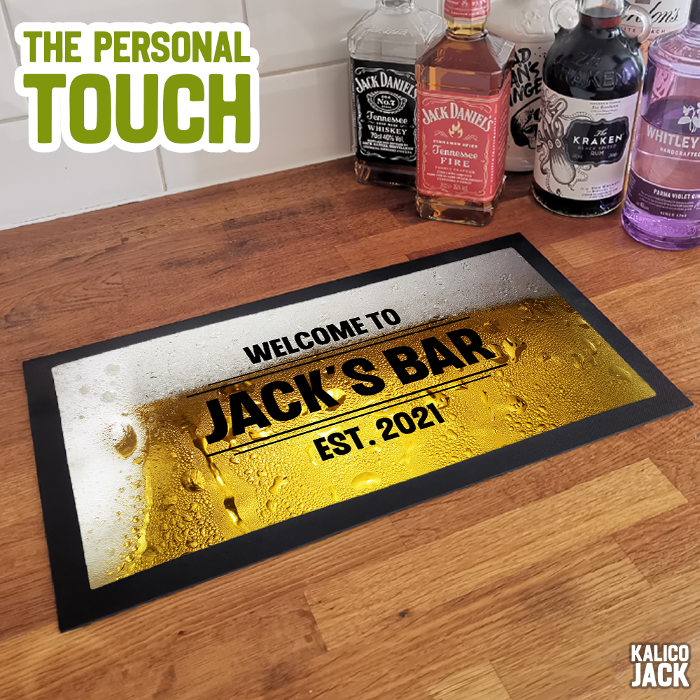 Personalised Lager Bar Mat
