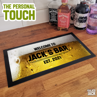 Personalised Lager Bar Mat