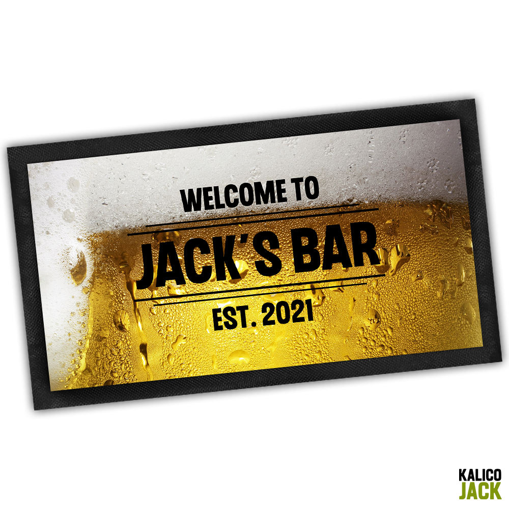 Personalised Lager Bar Mat
