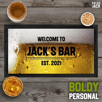 Personalised Lager Bar Mat