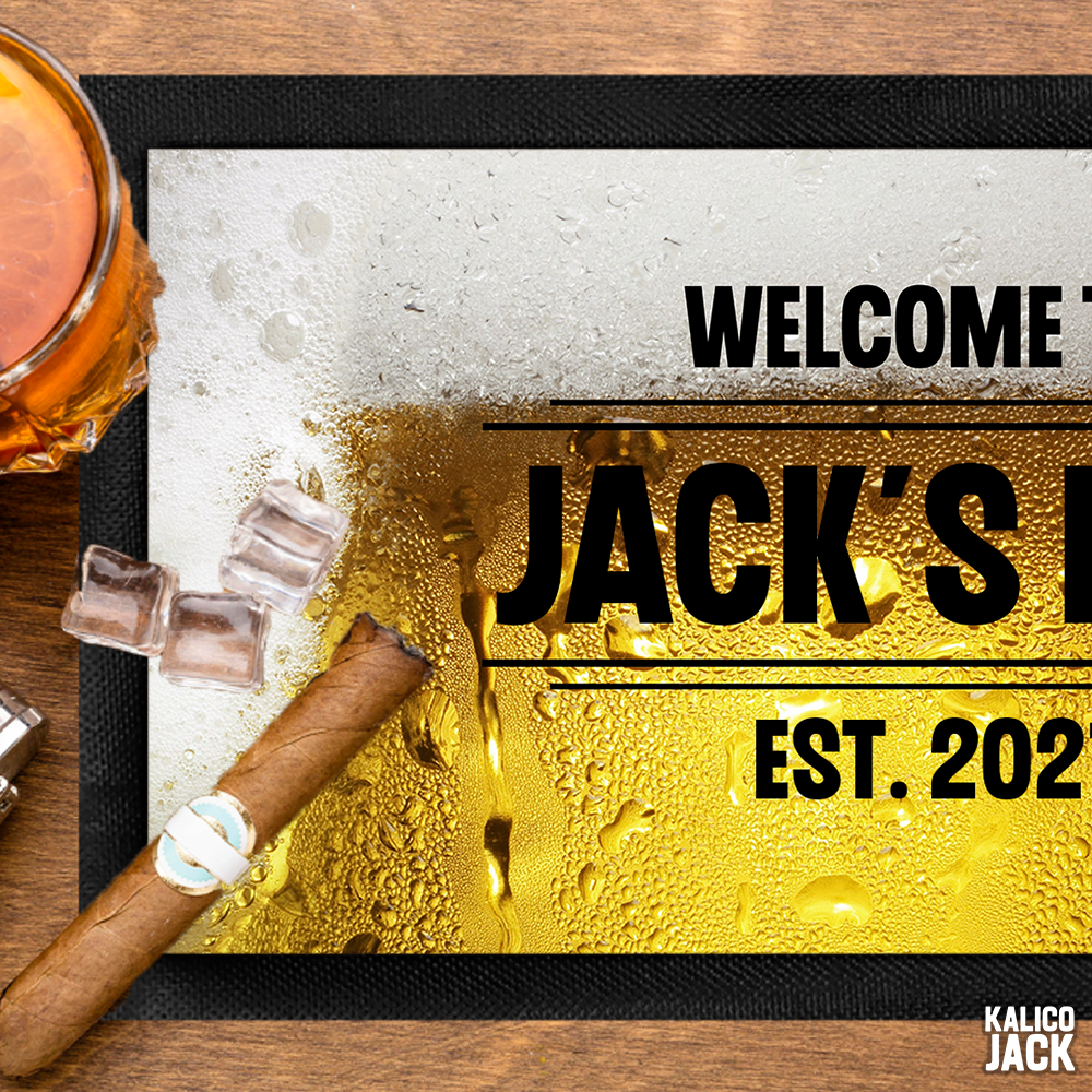 Personalised Lager Bar Mat