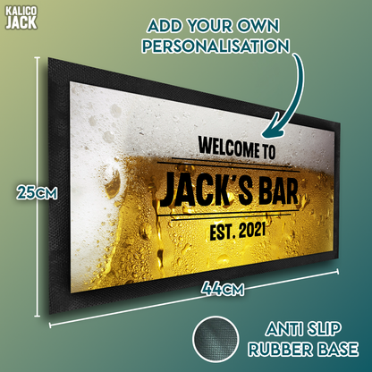 Personalised Lager Bar Mat