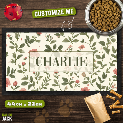 Botanical Pet Feeding Mat