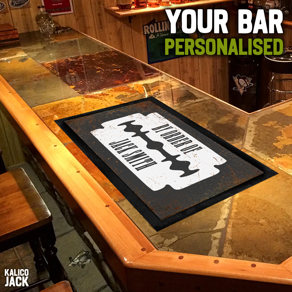Personalised By Order Of Bar Mat