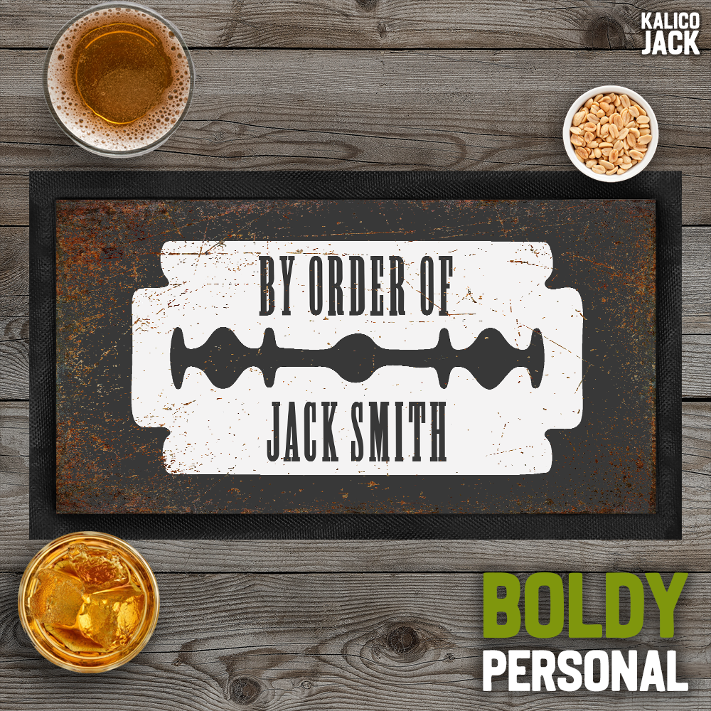 Personalised By Order Of Bar Mat