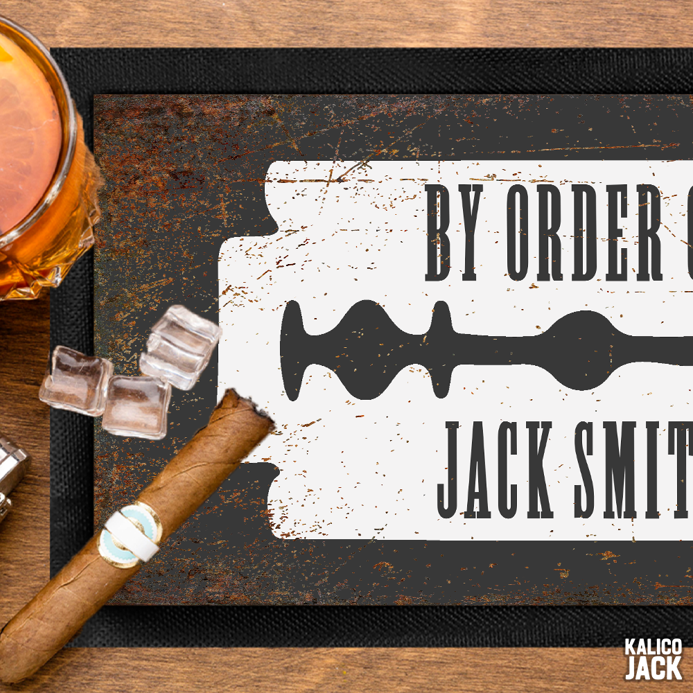Personalised By Order Of Bar Mat
