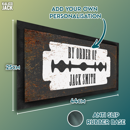 Personalised By Order Of Bar Mat