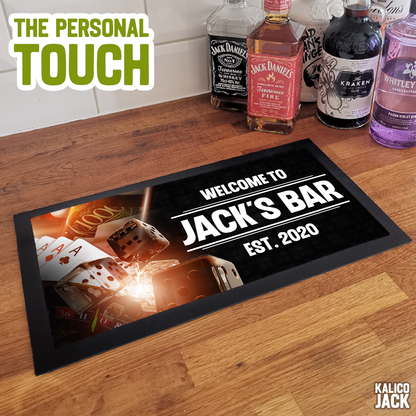 Personalised Casino Bar Mat