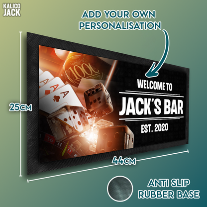 Personalised Casino Bar Mat