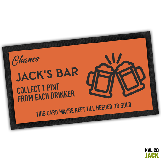Personalised Chance Card Bar Mat