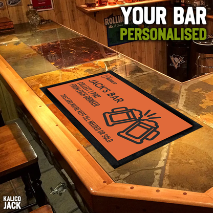 Personalised Chance Card Bar Mat