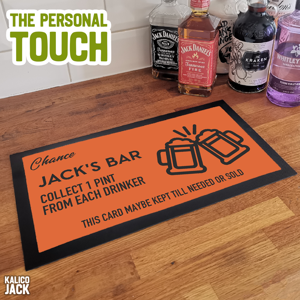Personalised Chance Card Bar Mat