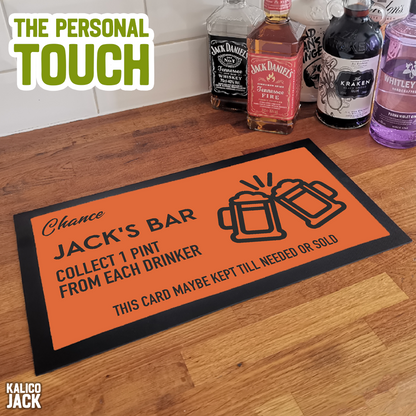 Personalised Chance Card Bar Mat