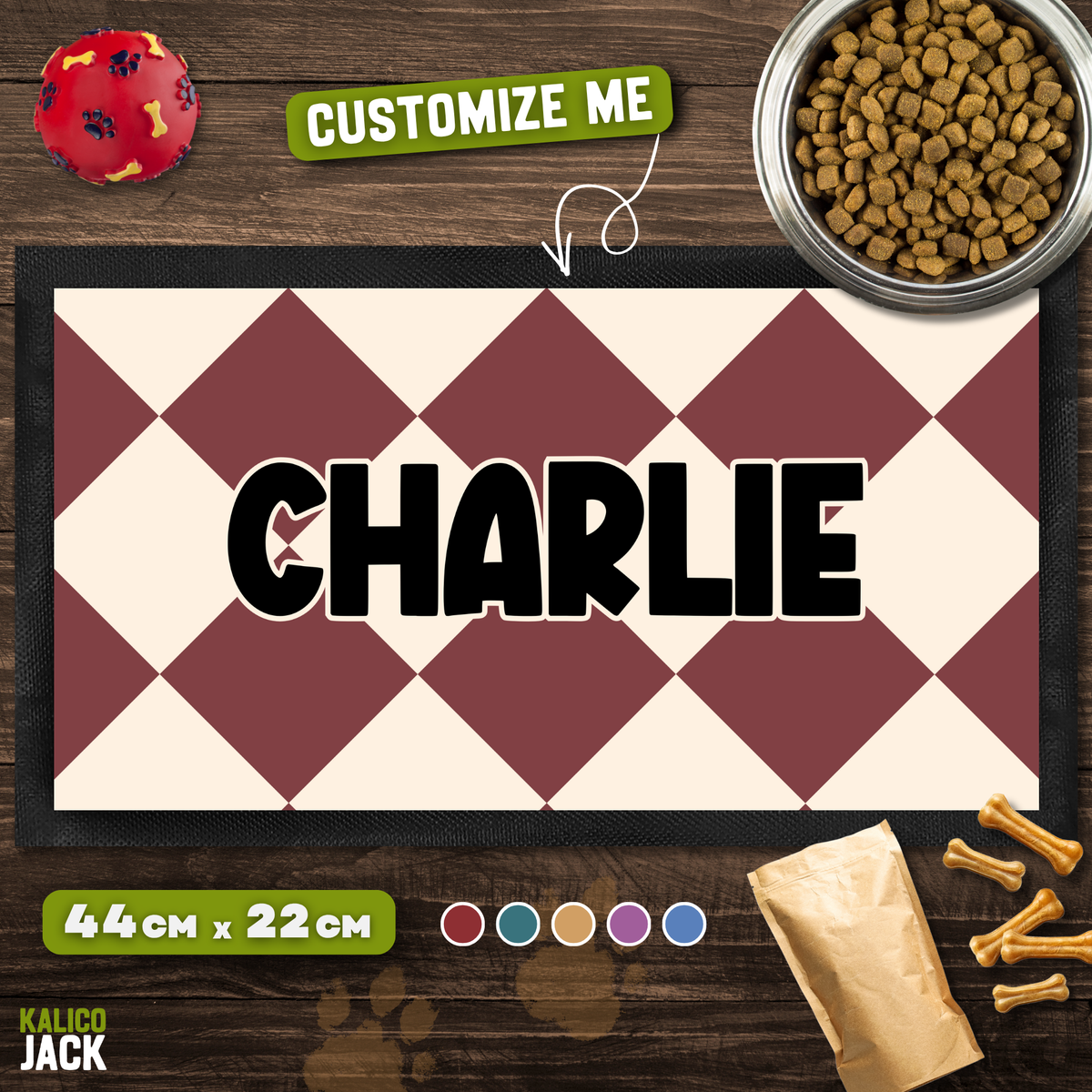 Checkered Pet Feeding Mat