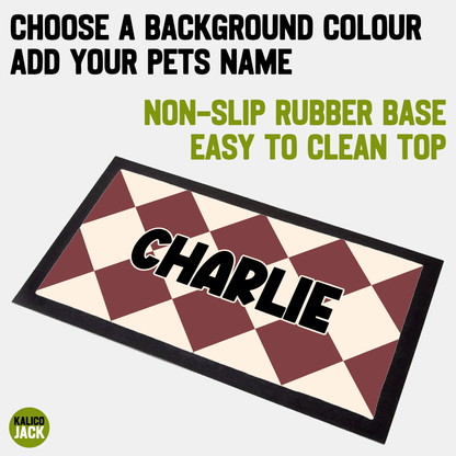 Checkered Pet Feeding Mat