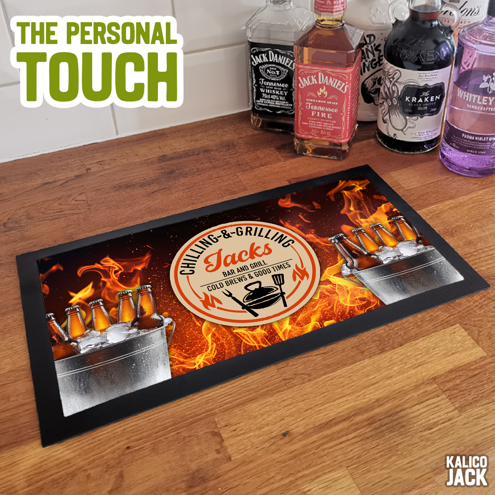 Personalised Chillin 'N' Grillin Bar Mat