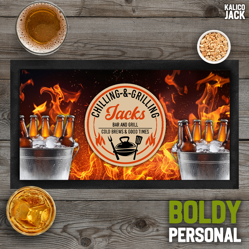Personalised Chillin 'N' Grillin Bar Mat