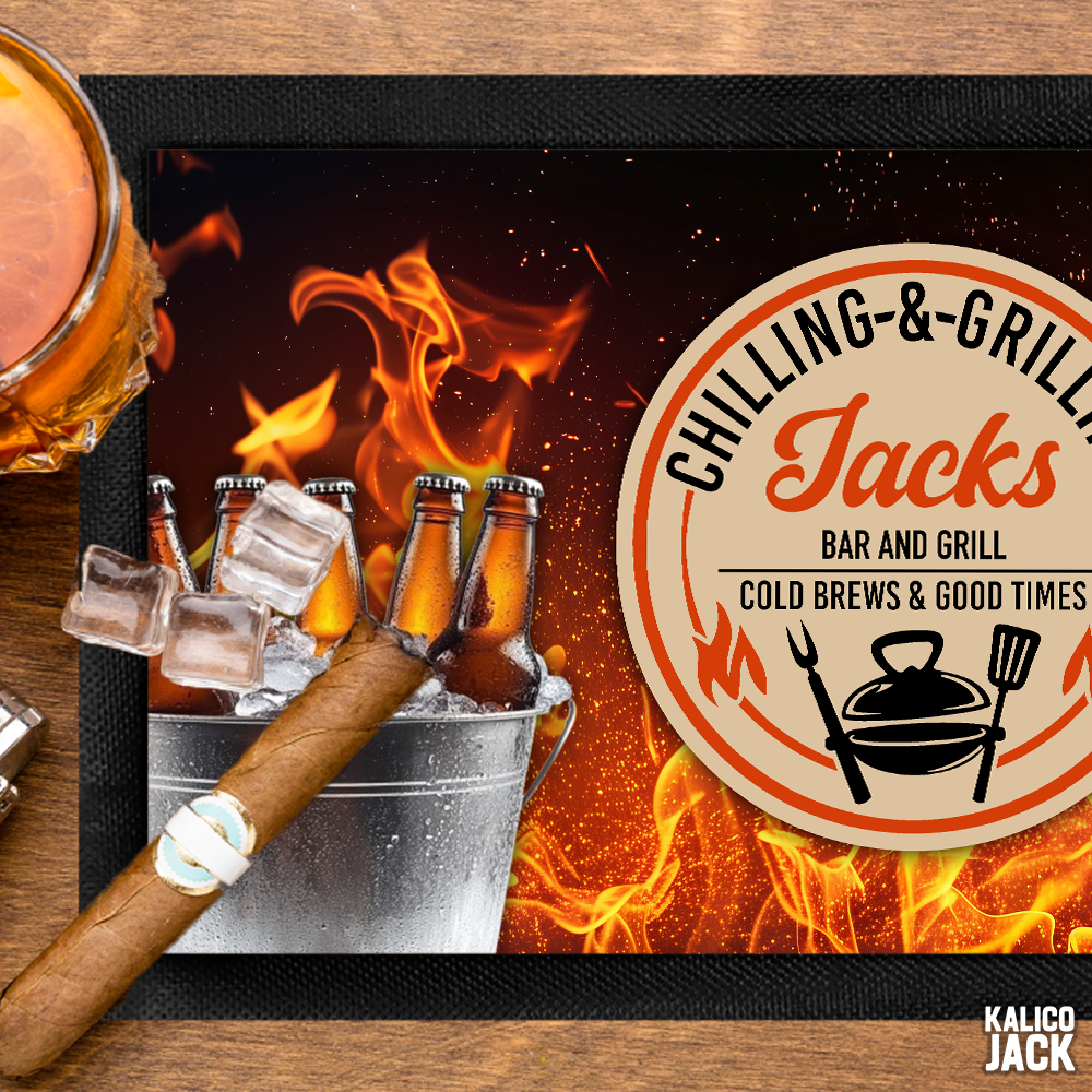 Personalised Chillin 'N' Grillin Bar Mat