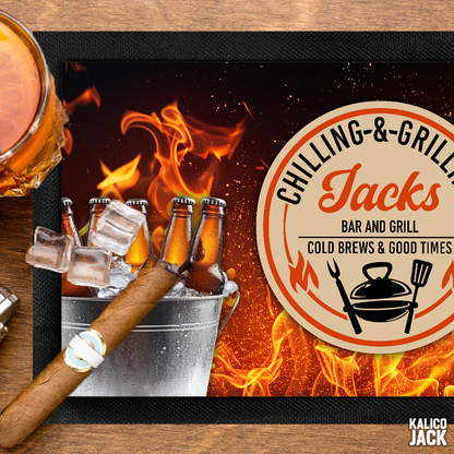 Personalised Chillin 'N' Grillin Bar Mat