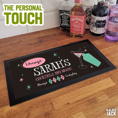 Personalised Cocktail Lounge Bar Mat