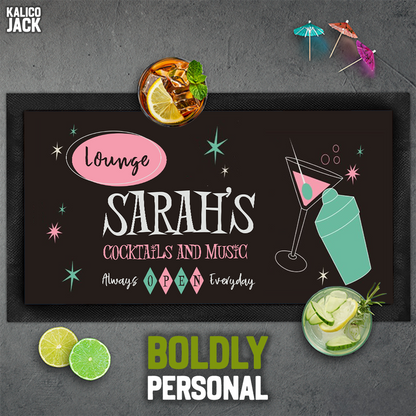Personalised Cocktail Lounge Bar Mat