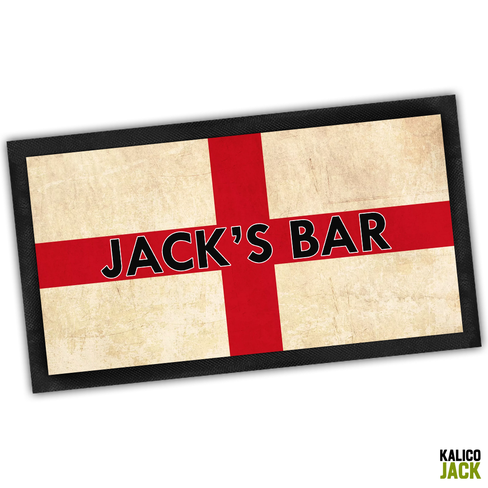 Personalised St Georges Cross Bar Mat