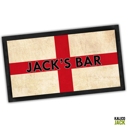 Personalised St Georges Cross Bar Mat