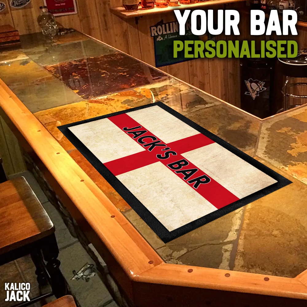 Personalised St Georges Cross Bar Mat