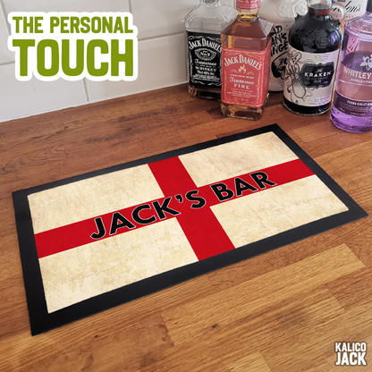 Personalised St Georges Cross Bar Mat