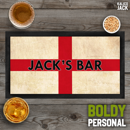 Personalised St Georges Cross Bar Mat