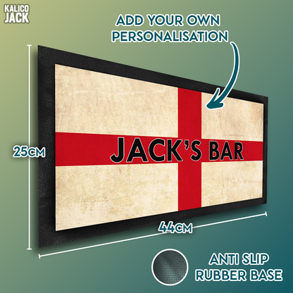 Personalised St Georges Cross Bar Mat