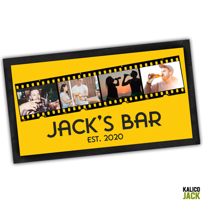 Personalised Film Roll Bar Mat