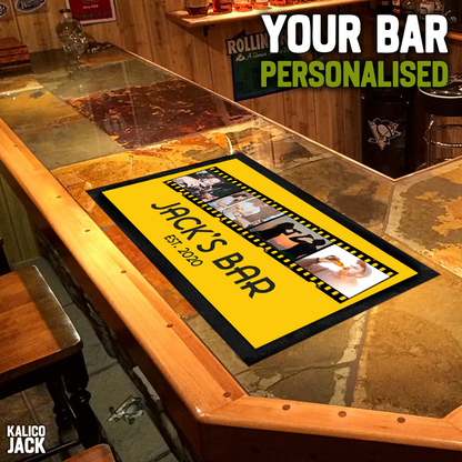 Personalised Film Roll Bar Mat