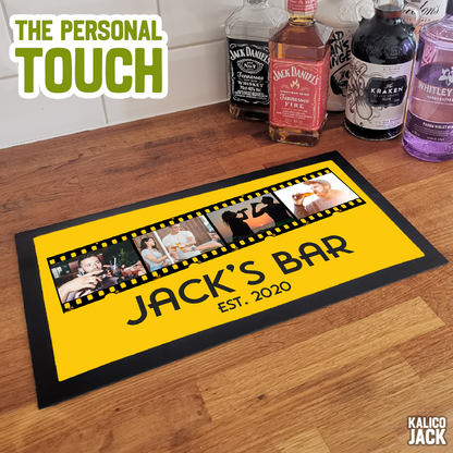 Personalised Film Roll Bar Mat