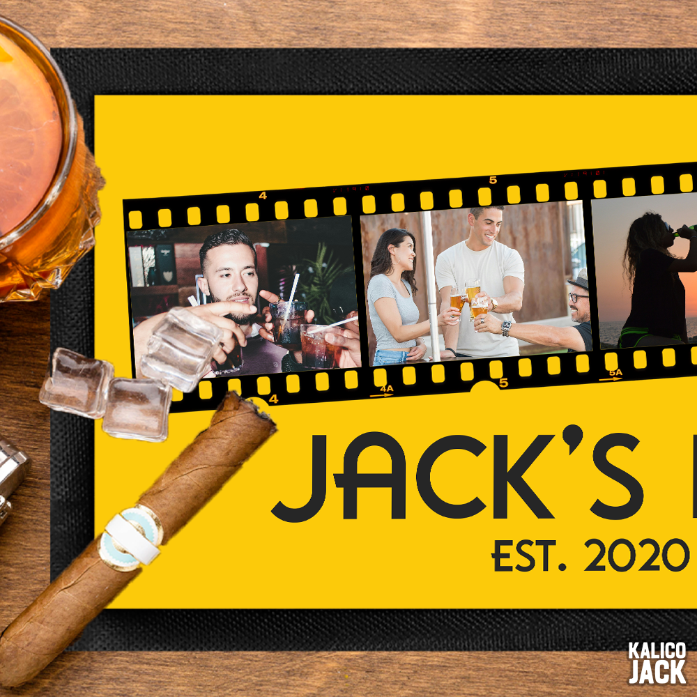 Personalised Film Roll Bar Mat