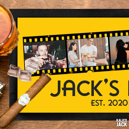 Personalised Film Roll Bar Mat