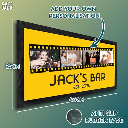 Personalised Film Roll Bar Mat