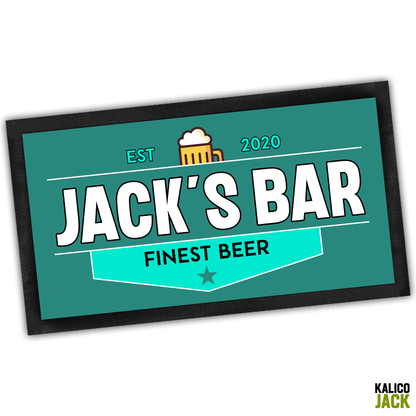 Personalised Finest Beer Bar Mat